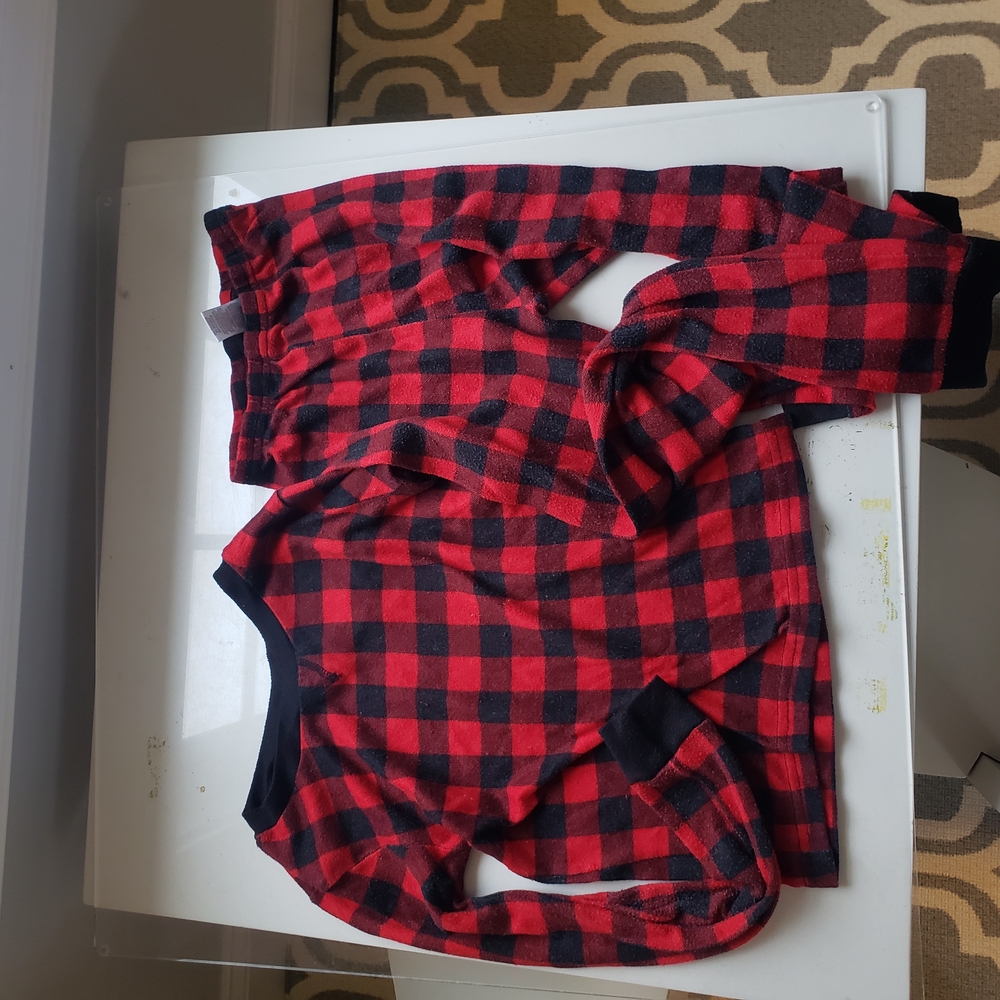Red and Black Plaid Pajama Set